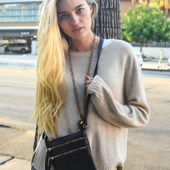 Crossbody Purse Bag | Functional Multi Pocket Double Zipper Purse | Adjustable S - Picture 2 of 7